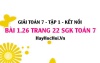 Bài 1.26 SGK Toán 7 tập 1 Kết nối tri thức